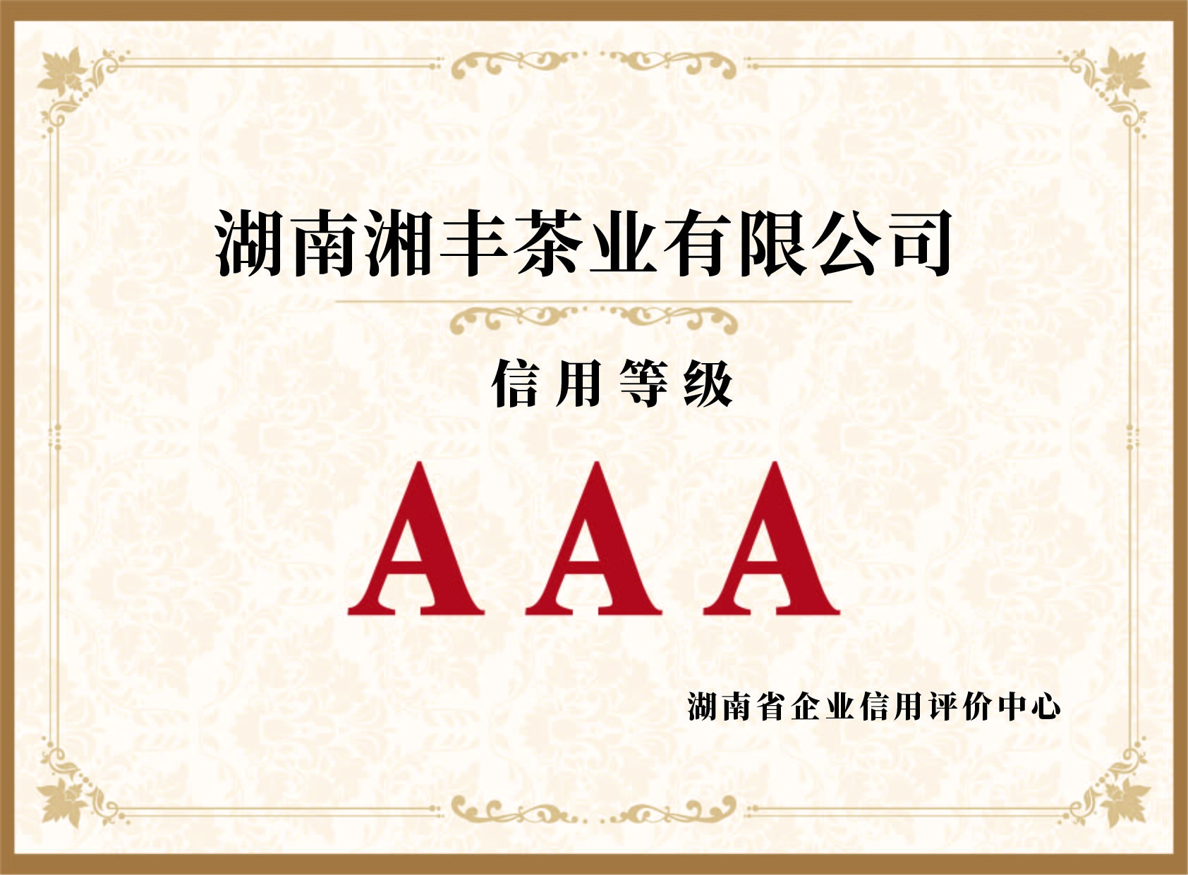 信用等級(jí)AAA認(rèn)證